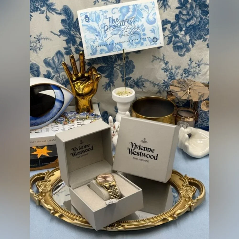 🆕 VIVIENNE WESTWOOD 🧿 NWT Stainless Steel The Seymour Watch, 38mm, Rose/Gold - Picture 2 of 15